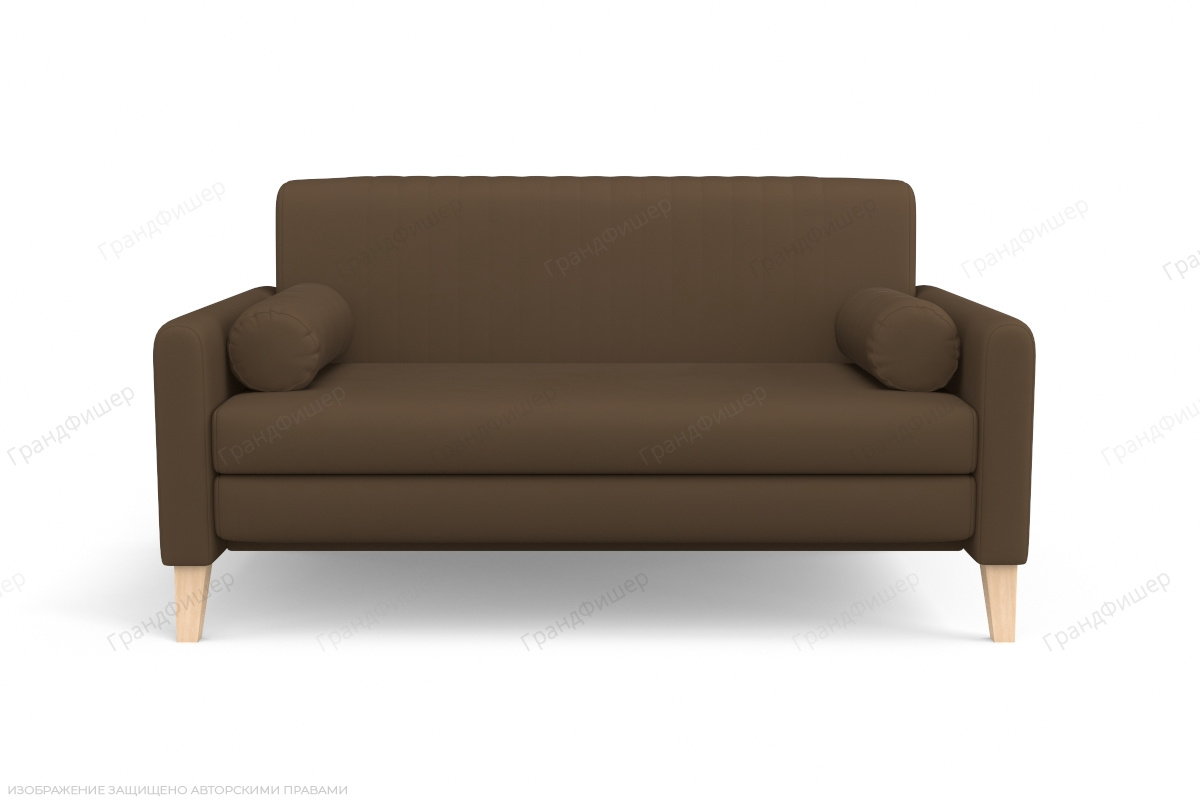 Прямой диван Майами (спальное 140 см) Zara cappuchino 3 Вид спереди