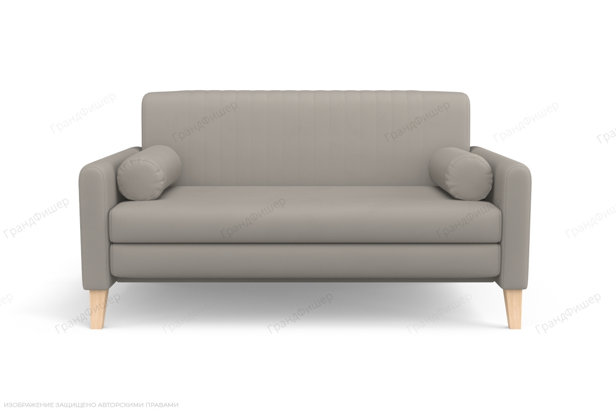 Прямой диван Майами (спальное 140 см) Zara light gray 17 Вид спереди