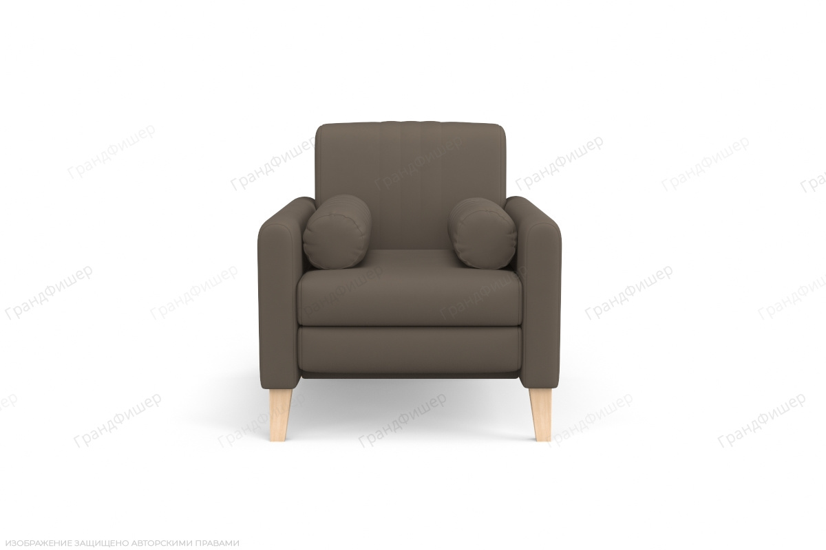 Неглубокий диван Майами Zara light brown 05 Вид спереди