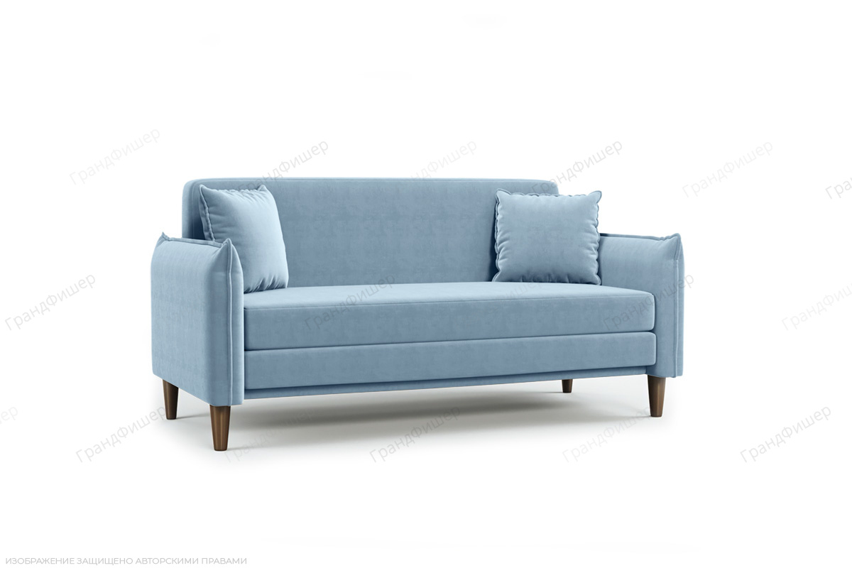 Прямой диван Порту слим (спальное 140 см) Amigo Blue Вид по диагонали