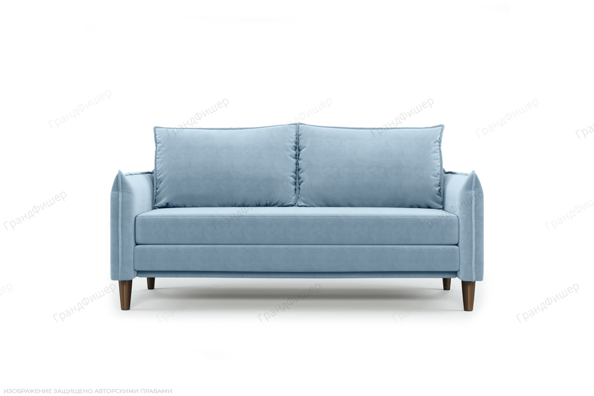 Прямой диван Порту слим (спальное 140 см) Amigo Blue Вид спереди