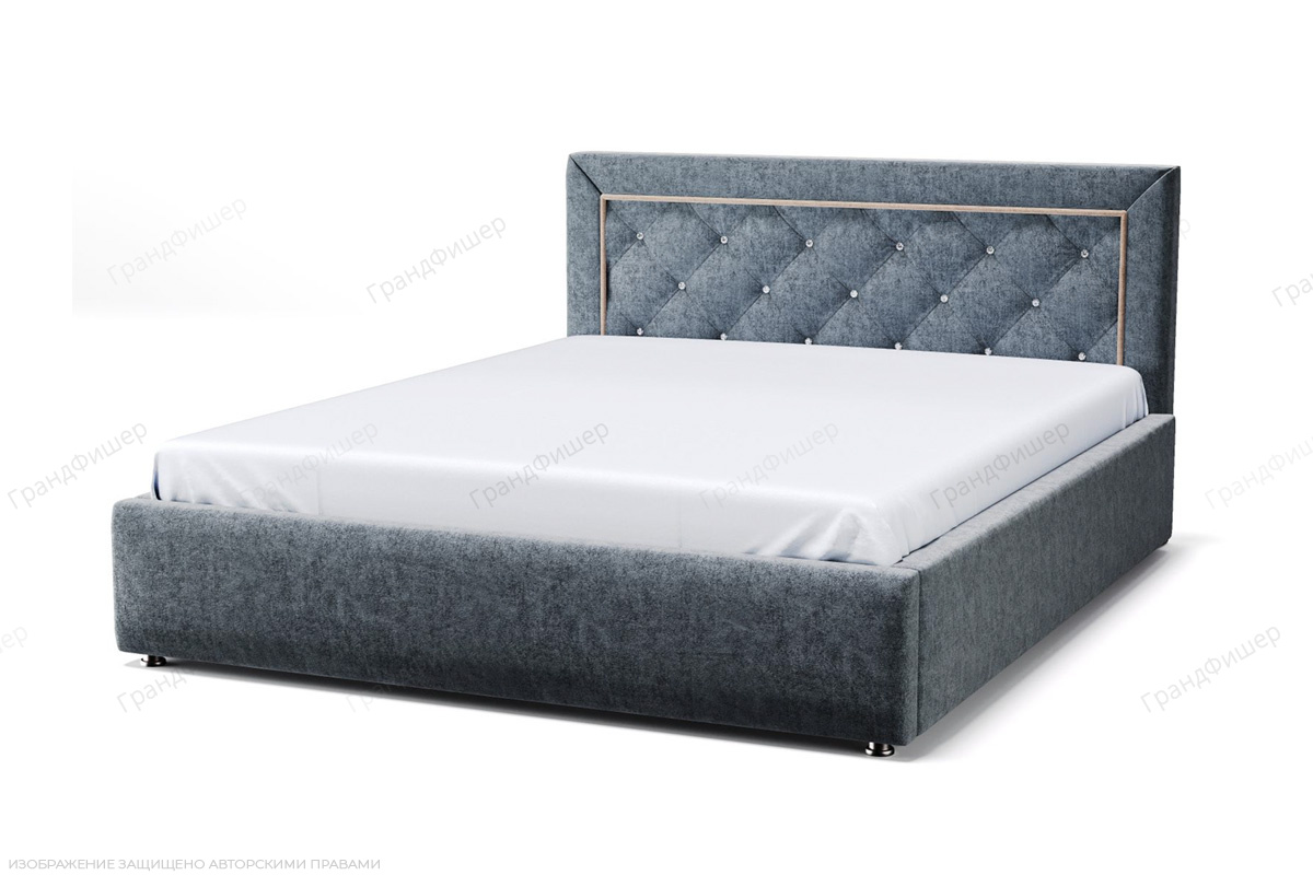 Кровать Адель Zara gray 18 Вид по диагонали