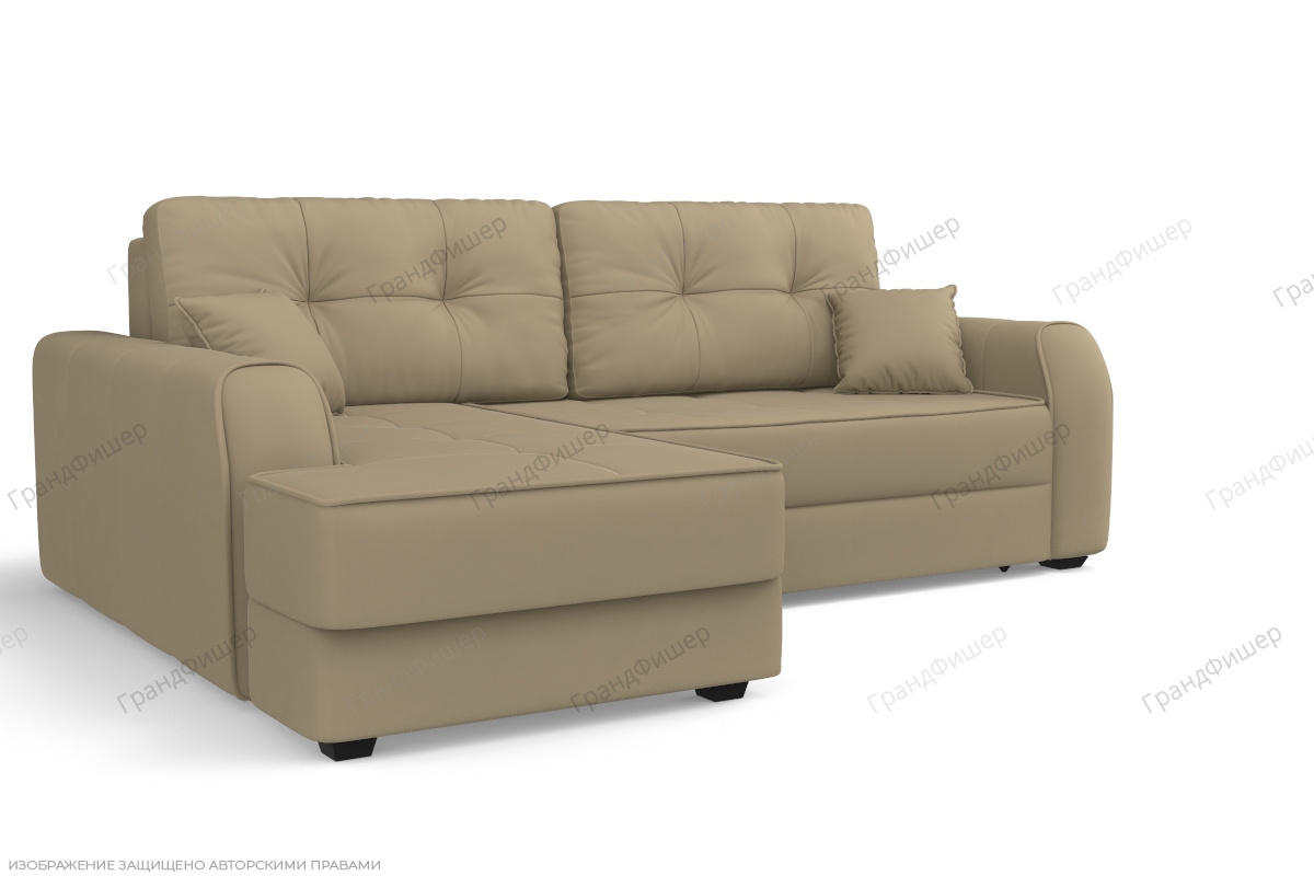 Угловой диван Кайман Zara safary 5/2 Вид по диагонали