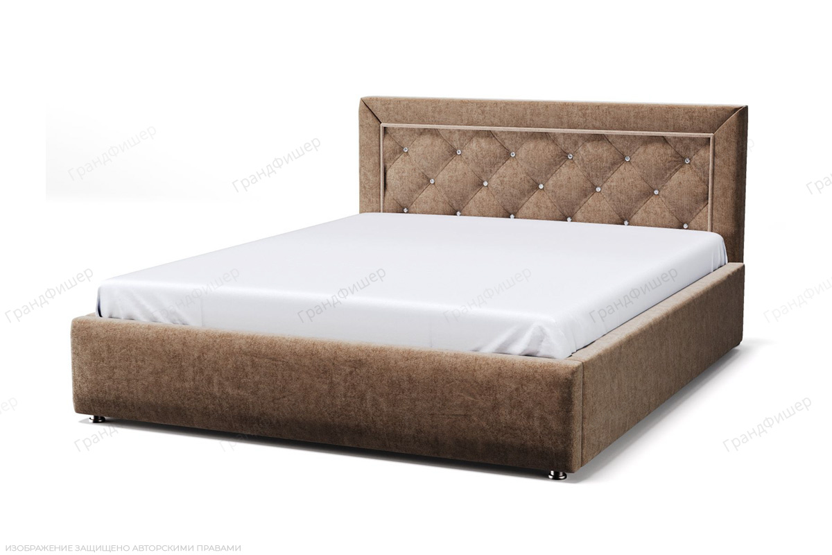 Кровать Адель Zara brown 20 Вид по диагонали