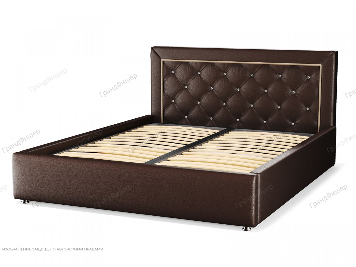 Кровать Адель К/З венге Вид по диагонали