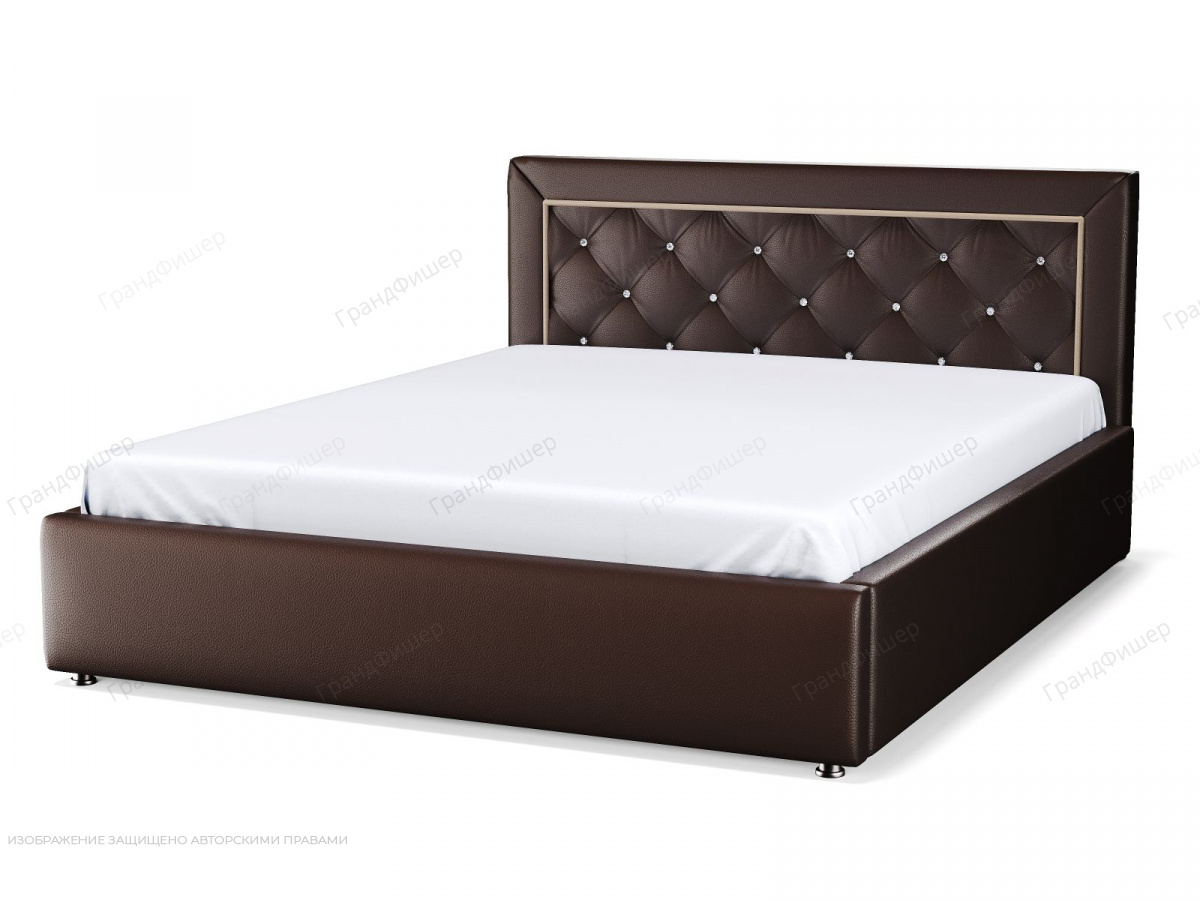Кровать Адель К/З венге Вид по диагонали