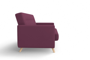 Диван на ножках Оскар-2 с опорой №12 Zara bordo 84 Вид сбоку