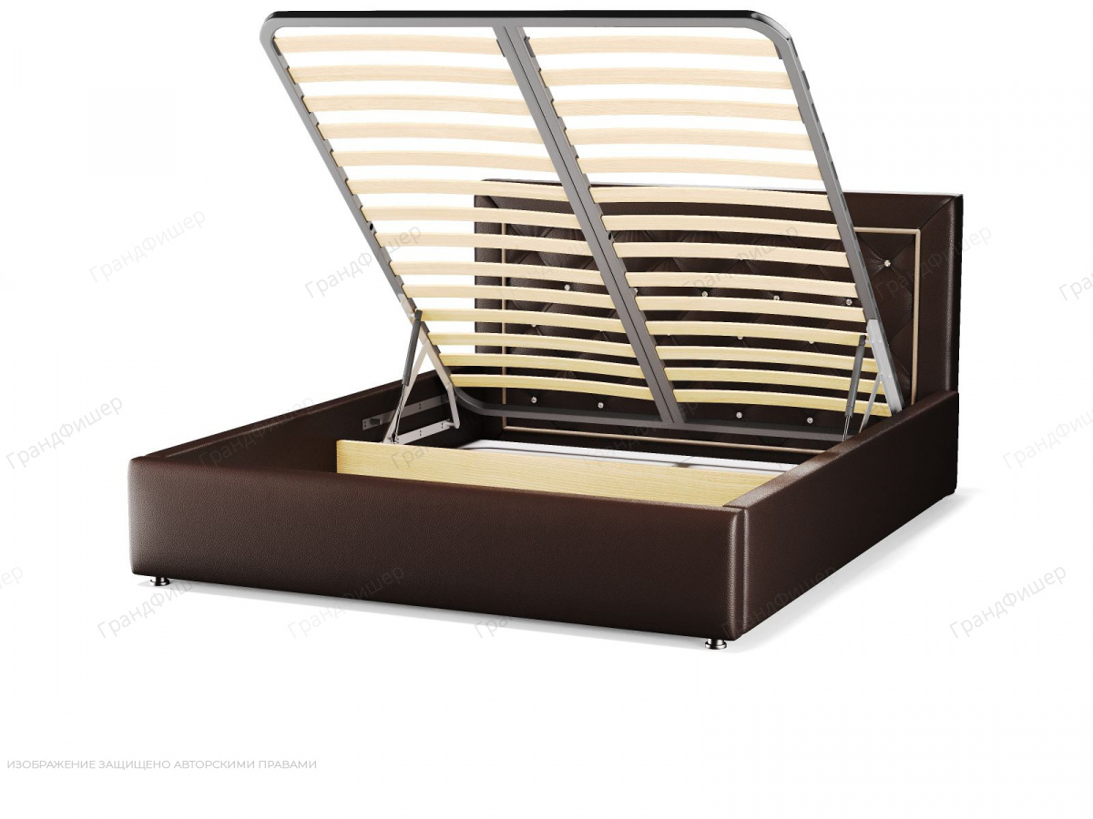 Кровать Адель К/З венге Вид по диагонали