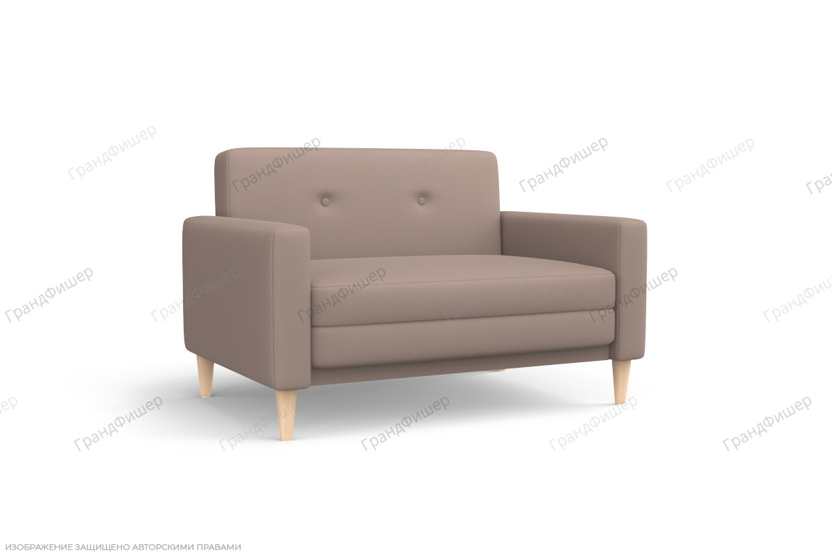 Прямой диван Глэм опора №5 Амиго латте Вид по диагонали