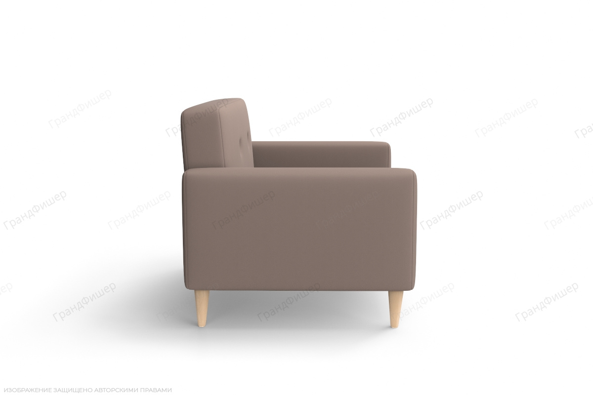 Прямой диван Глэм опора №5 Амиго латте Вид сбоку