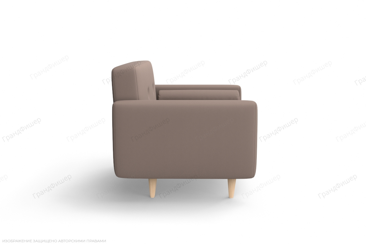 Прямой диван Шуга опора №5 Амиго латте Вид сбоку