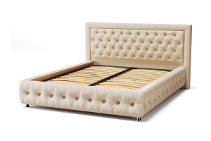 Кровать Мадлен К/З бежевый Вид по диагонали