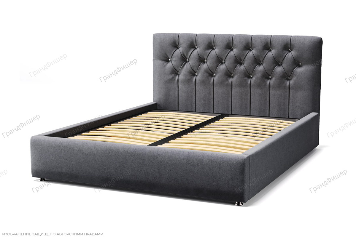 Кровать Тиффани Zara gray 18 Вид по диагонали
