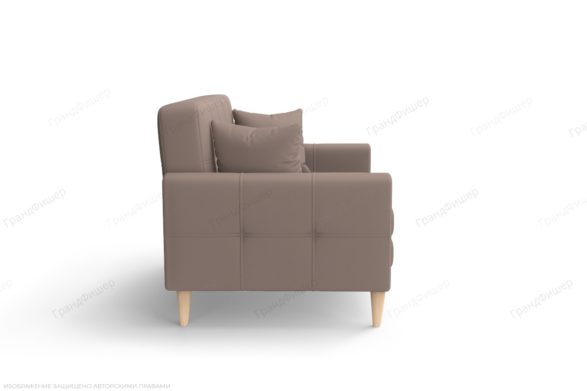 Прямой диван Этро люкс с опорой №5 Amigo Latte Вид сбоку