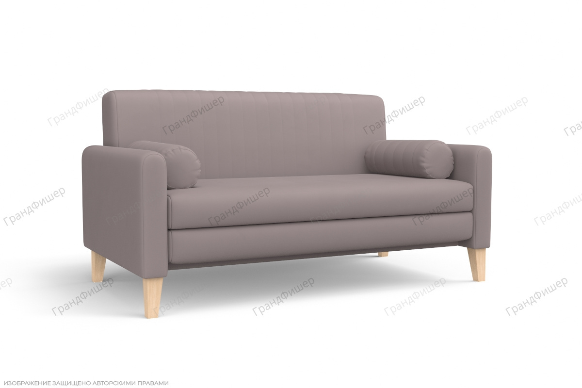 Розовый диван Майами (спальное 140 см) Zara desert rose 11 Вид по диагонали