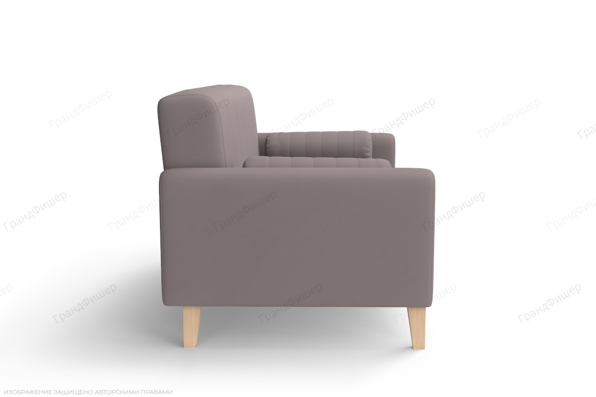 Розовый диван Майами (спальное 140 см) Zara desert rose 11 Вид сбоку