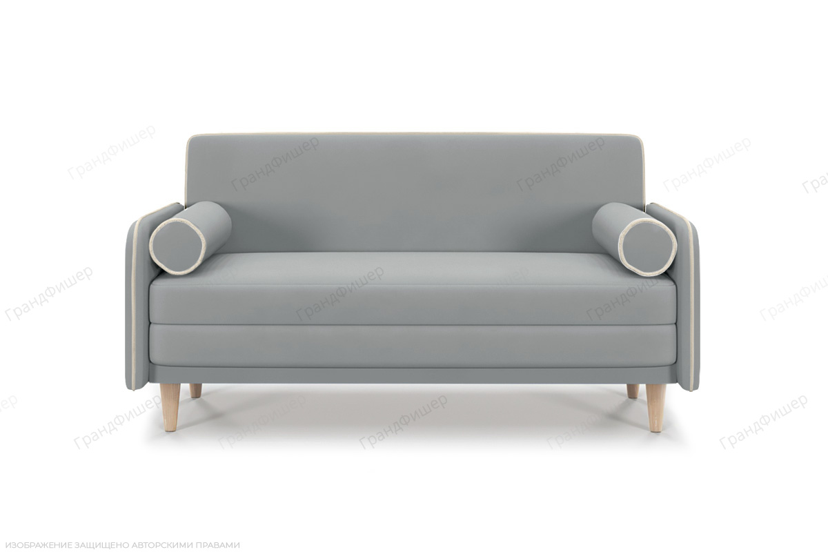 Двуспальный диван Сайли (спальное место 140 см) Zara Steel 52 Вид спереди