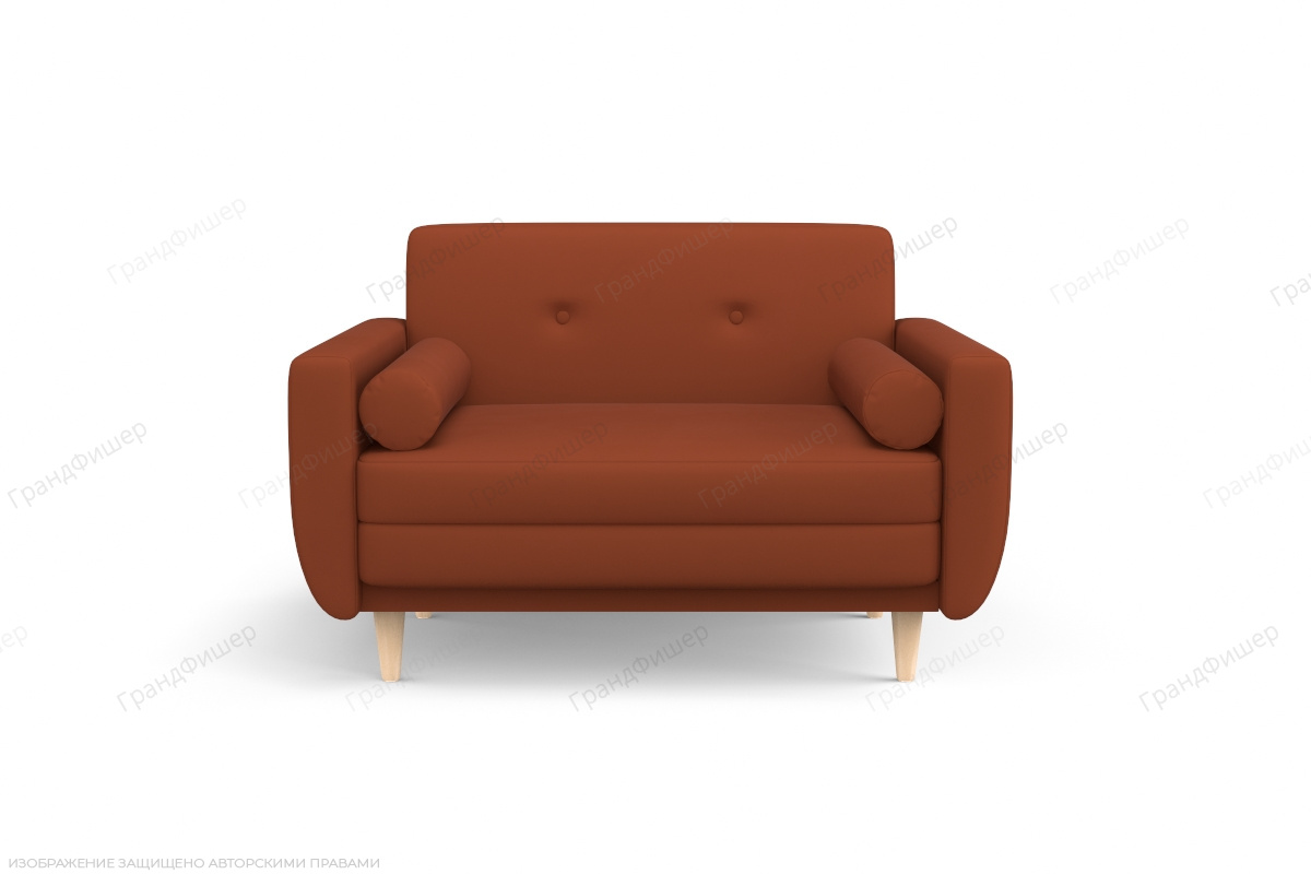 Прямой диван Шуга опора №5 Zara mandarine 39 Вид спереди