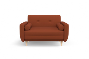 Прямой диван Шуга опора №5 Zara mandarine 39 Вид спереди