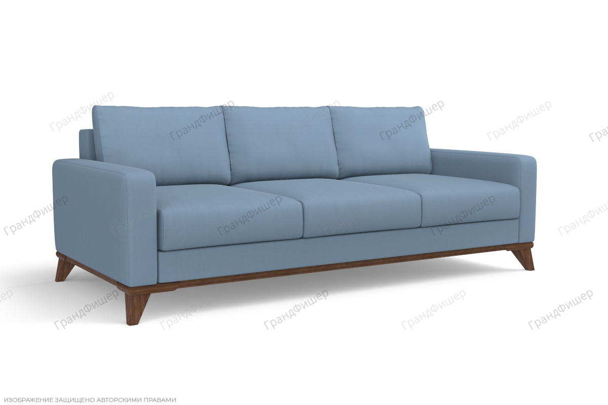 Прямой диван Джерси-2 с опорой №6 Amigo Blue Вид по диагонали