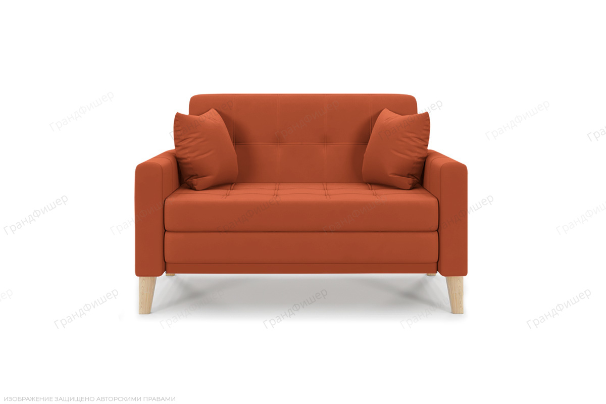 Прямой диван Этро люкс с опорой №3 Zara Mandarine 39 Вид спереди