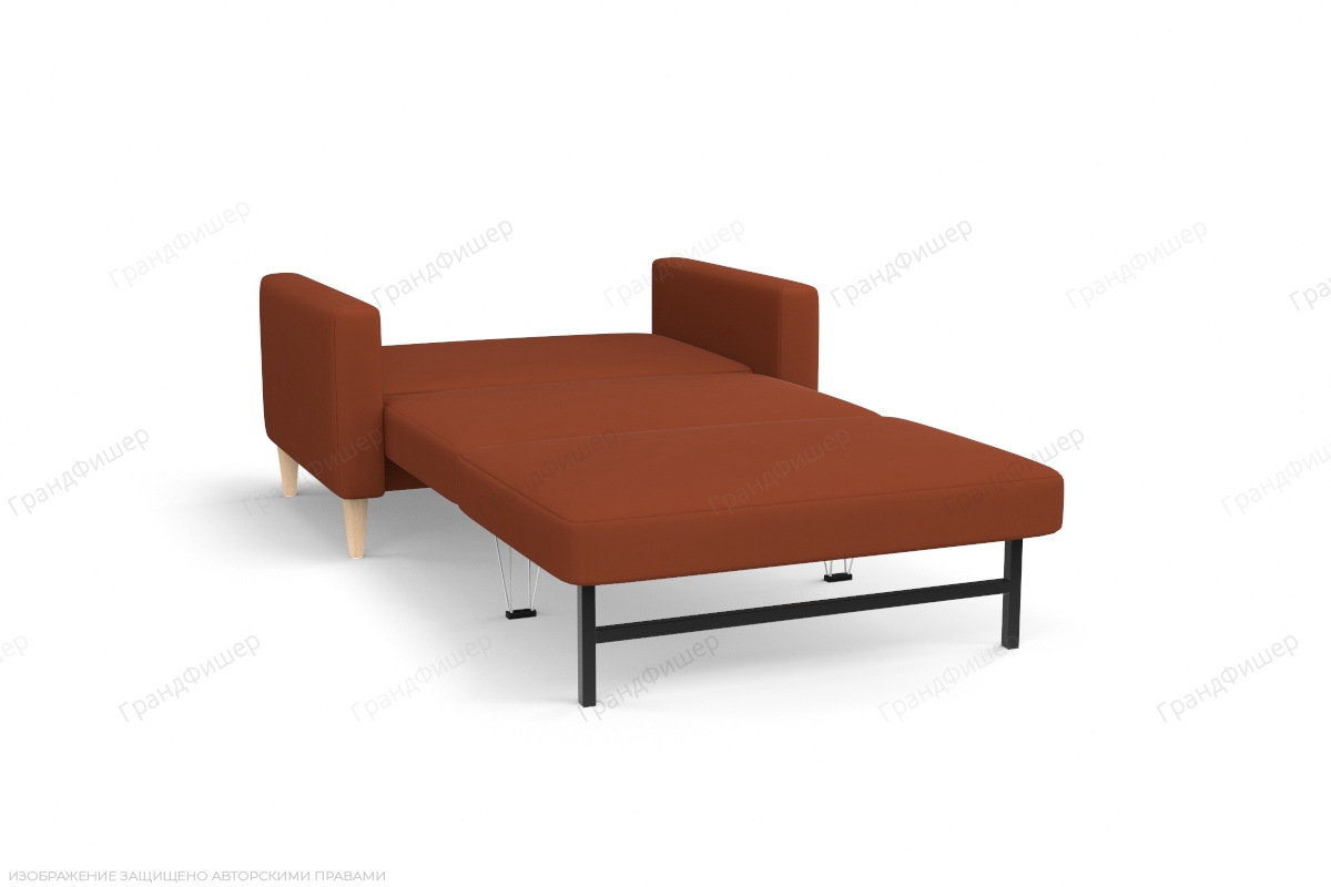 Прямой диван Глэм опора №5 Zara Mandarine 39 Спальное место