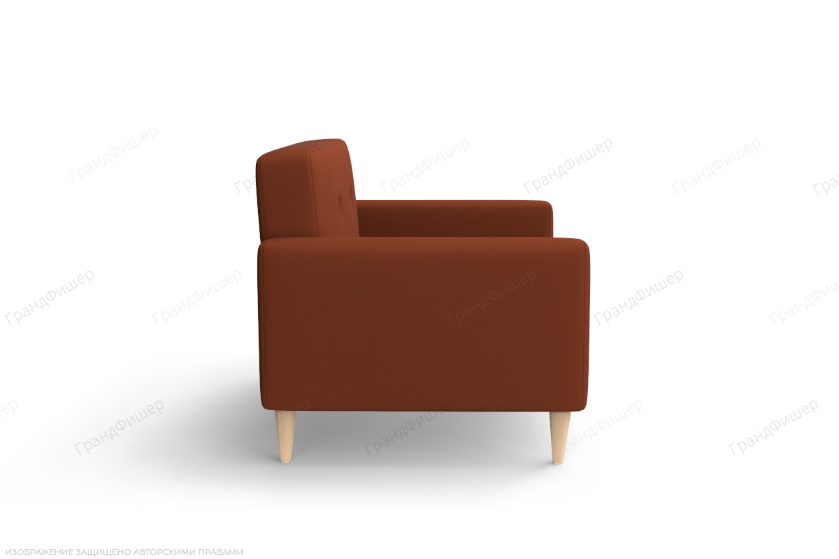 Прямой диван Глэм опора №5 Zara Mandarine 39 Вид сбоку