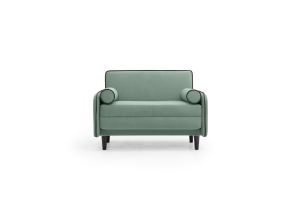 Прямой диван Сайли Вэлла 14 (зеленый) с кантом Вид спереди