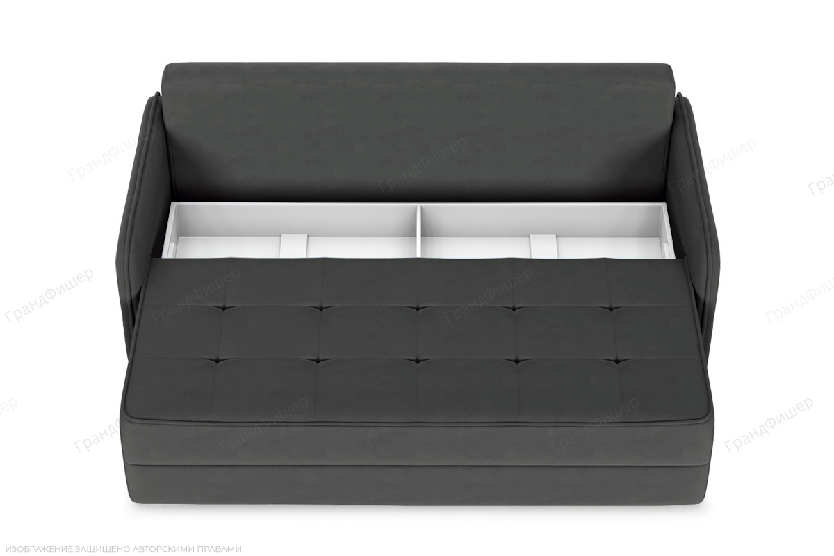 Прямой диван Кайман Слим Zara gray 18 Ящик для белья