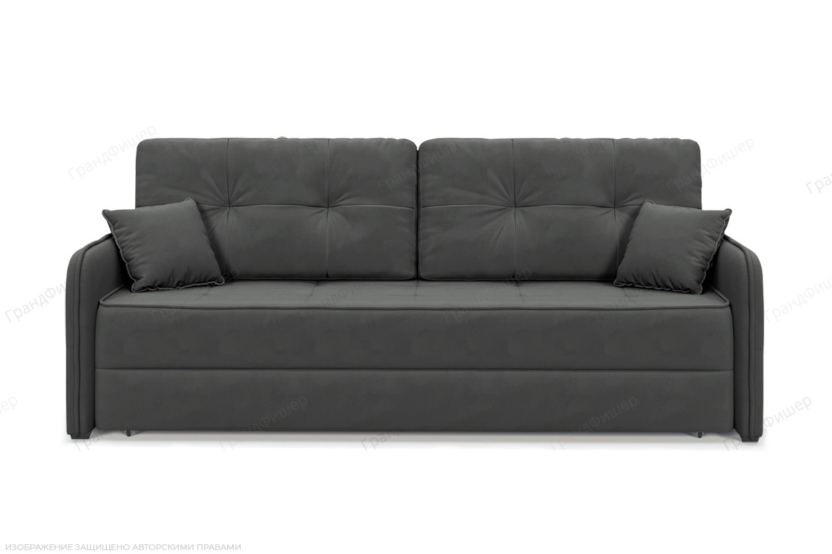 Прямой диван Кайман Слим Zara gray 18 Вид спереди