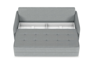 Прямой диван Кайман Слим Zara Steel 52 Ящик для белья