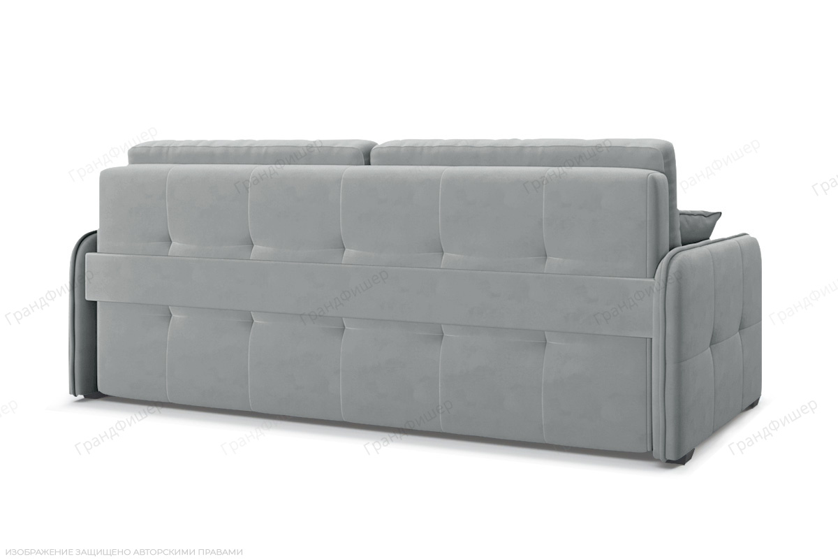 Прямой диван Кайман Слим Zara Steel 52 Вид сзади