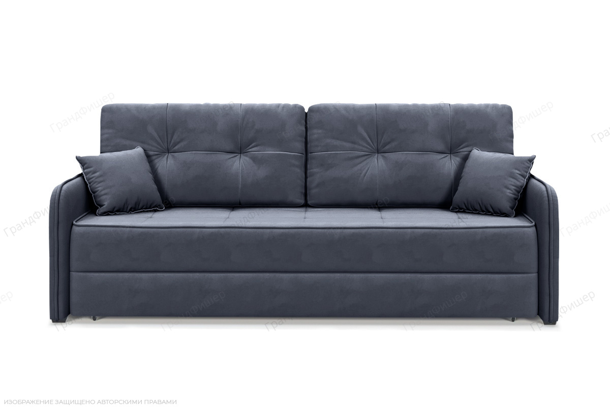 Прямой диван Кайман Слим Amigo Navy Вид спереди