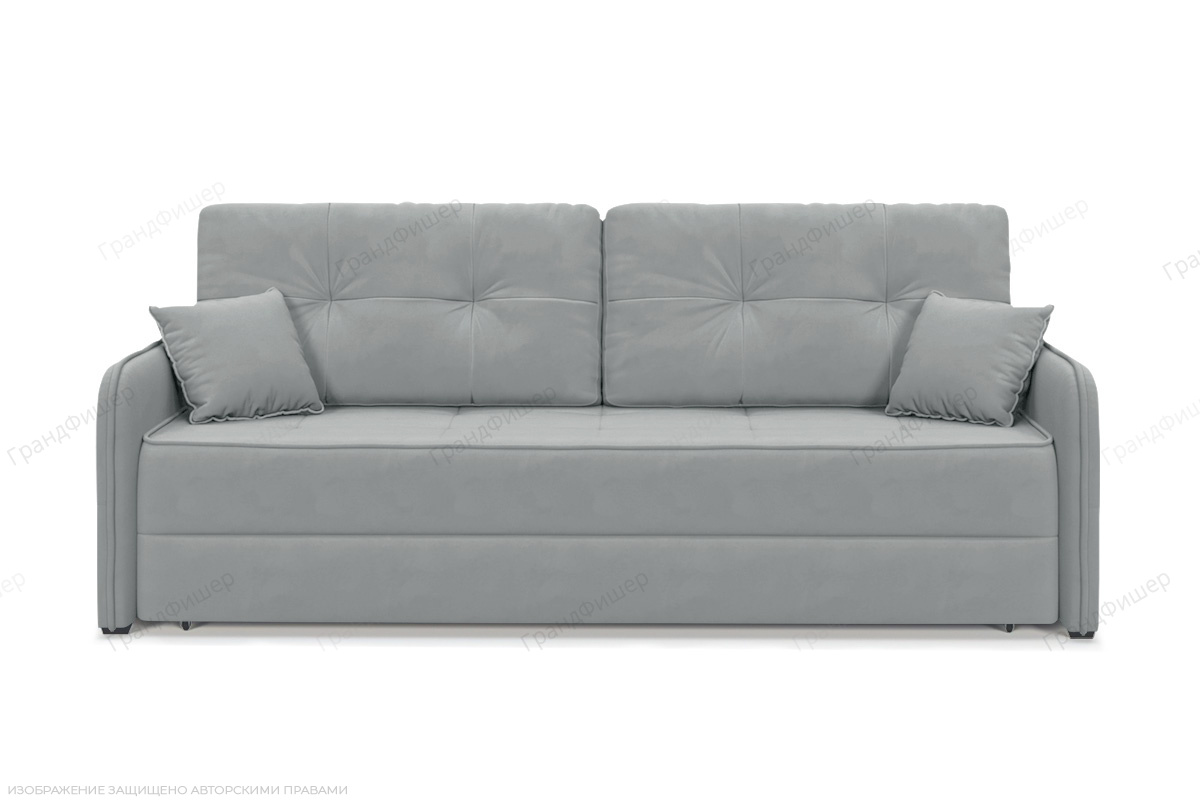 Прямой диван Кайман Слим Zara Steel 52 Вид спереди