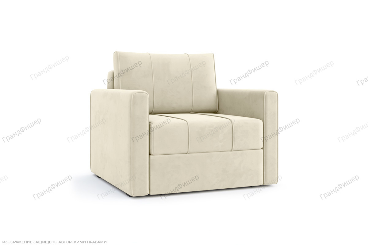 Прямой диван Филд Ultra Cream Вид по диагонали