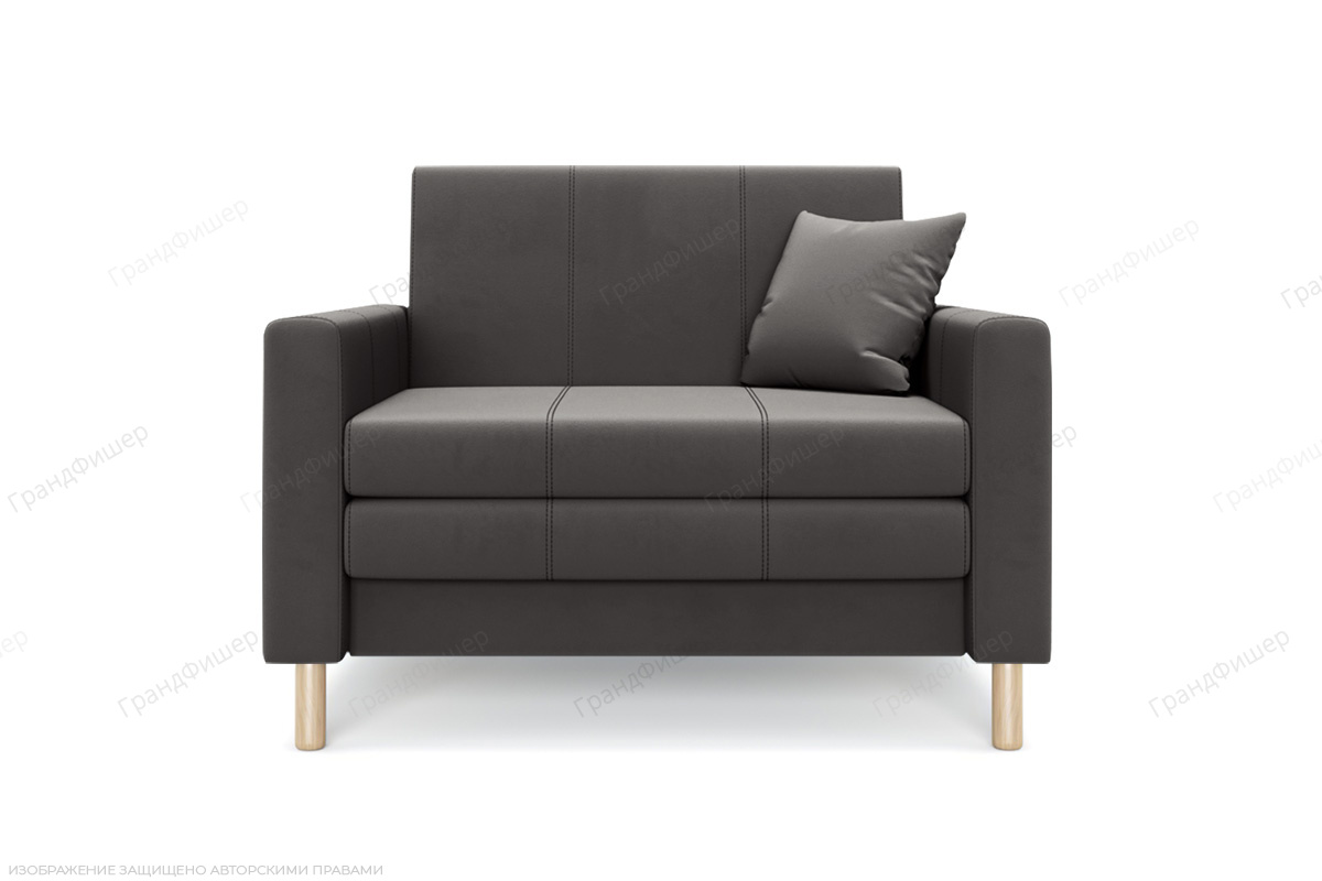 Прямой диван Смол (95 см) Velutto 19 (СКЛАД) Вид спереди