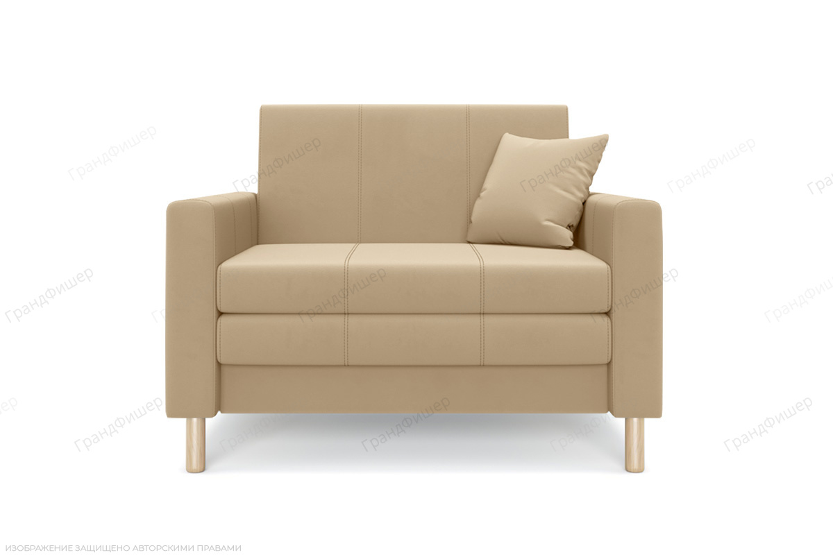 Прямой диван Смол (95 см) Velutto 02 (СКЛАД) Вид спереди