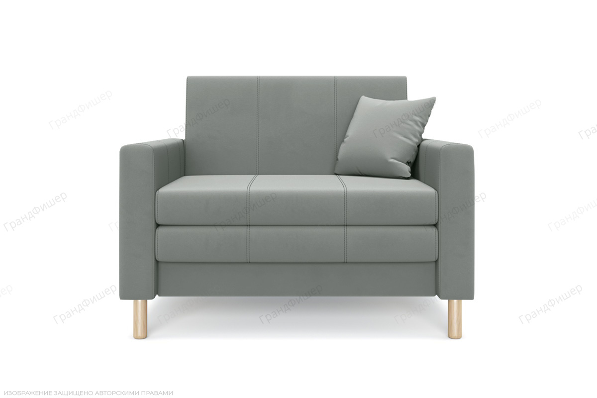 Прямой диван Смол (95 см) Velutto 52 (СКЛАД) Вид спереди