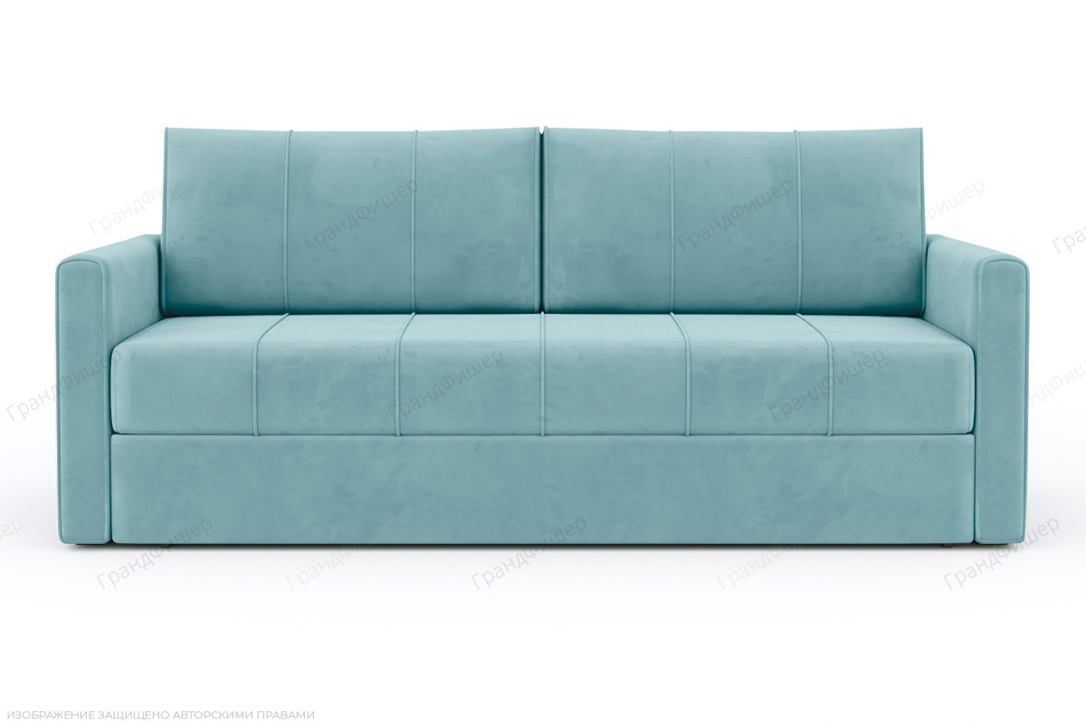 Голубой диван Филд Veluta Lux 47 Вид спереди