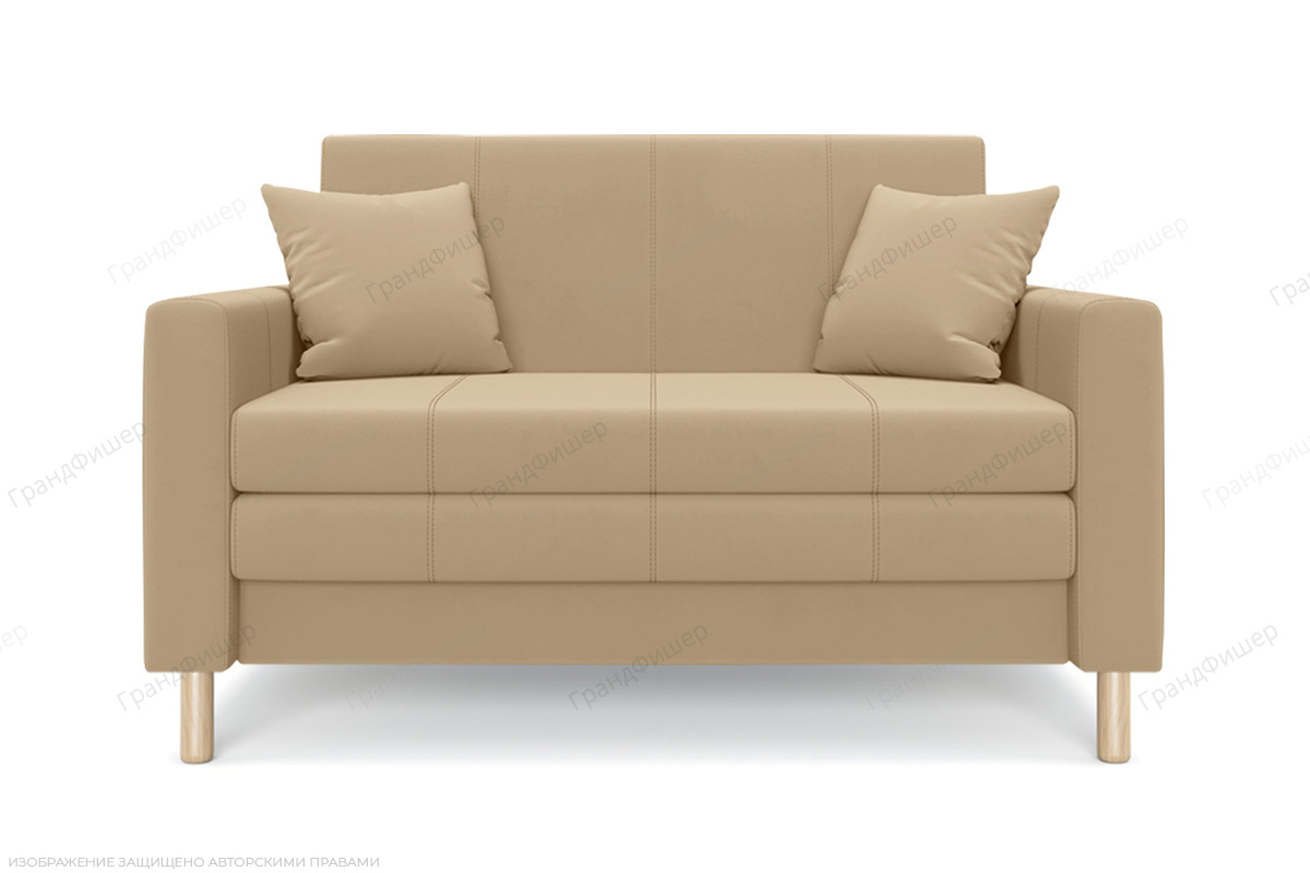 Прямой диван Смол (120 см) Velutto 02 (СКЛАД) Вид спереди