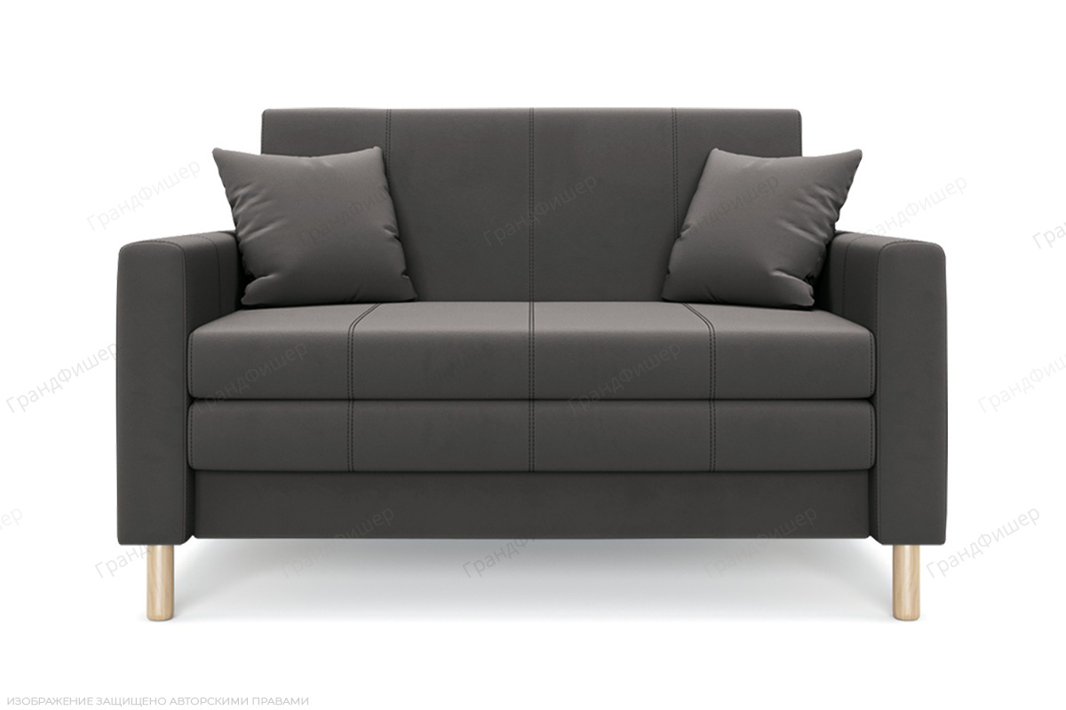 Прямой диван Смол (120 см) Velutto 19 (СКЛАД) Вид спереди