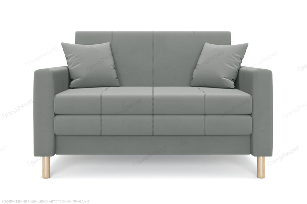 Прямой диван Смол (120 см) Velutto 52 (СКЛАД) Вид спереди