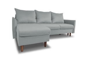 Угловой диван Порту-4 Zara Steel 52 Вид по диагонали