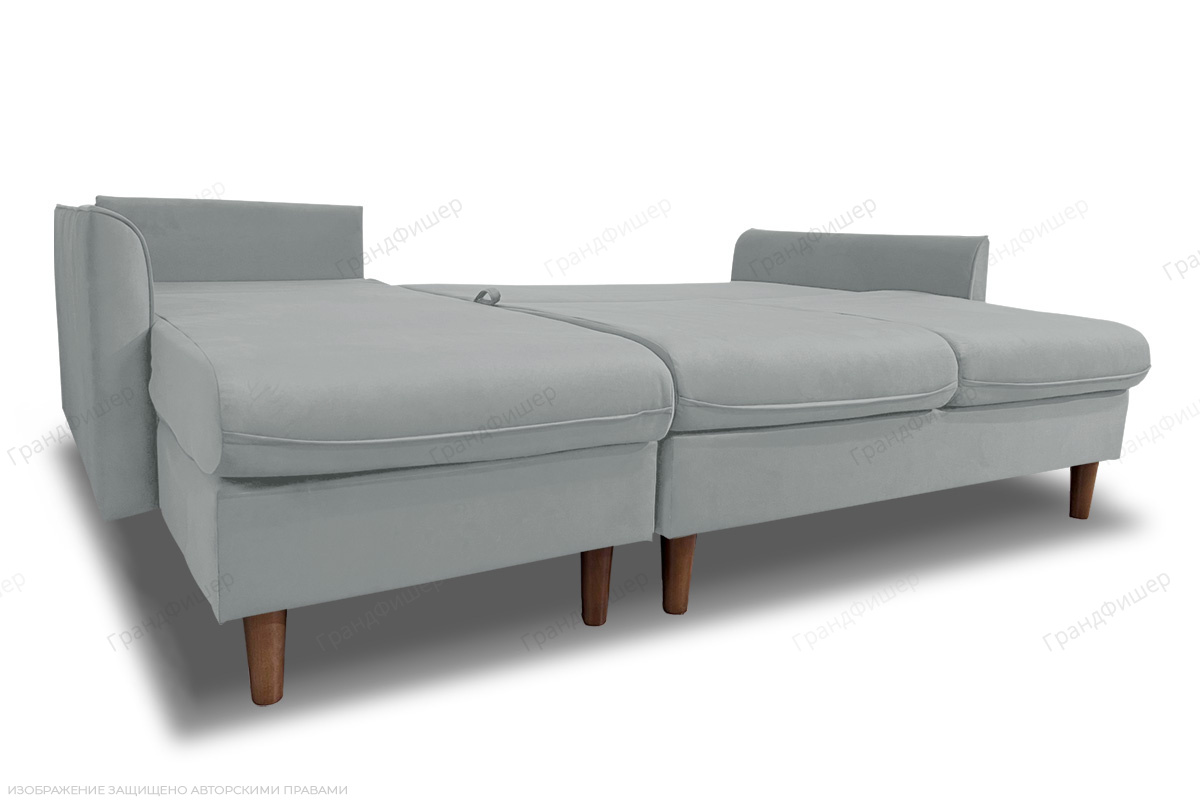 Угловой диван Порту-4 Zara Steel 52 Спальное место