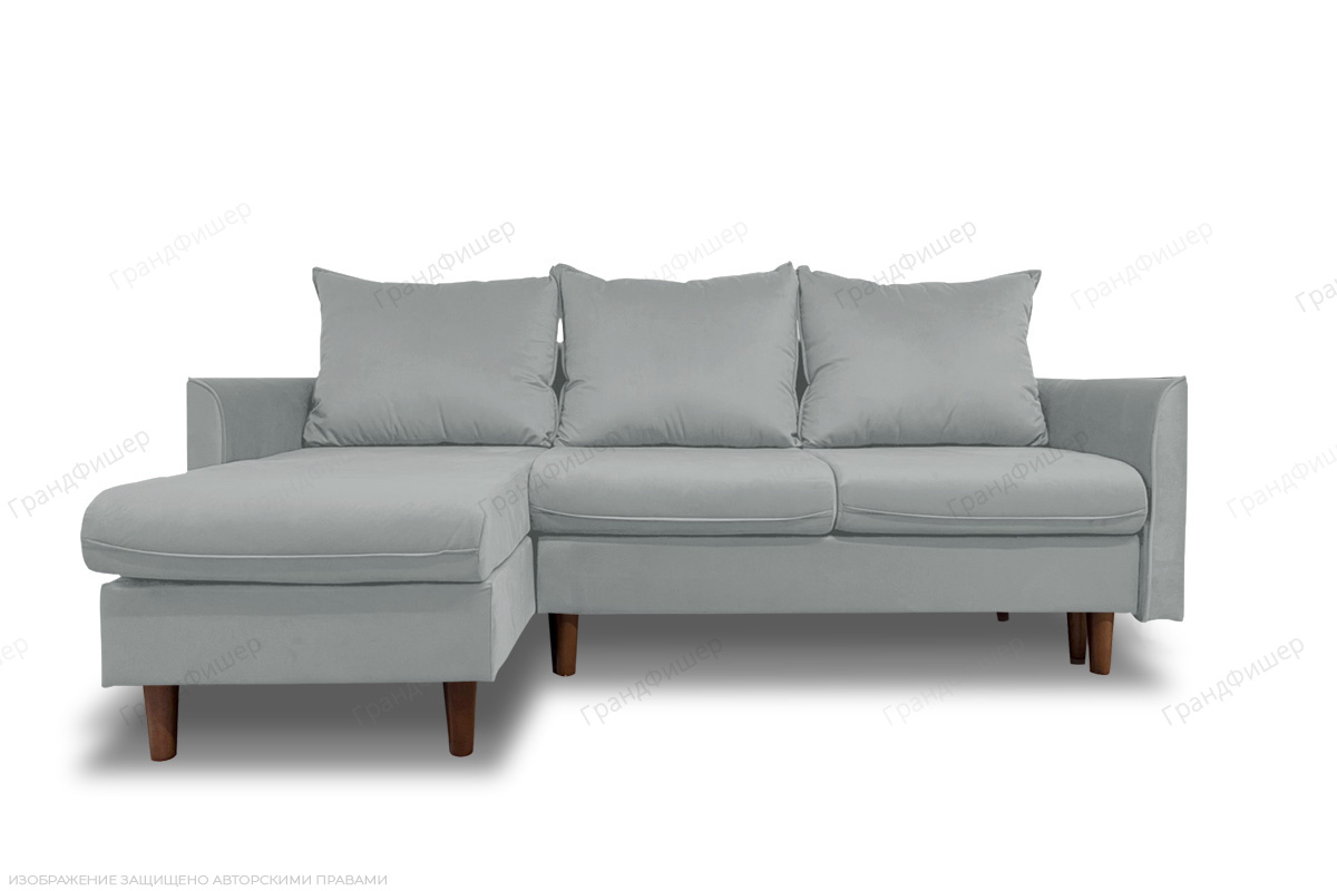 Угловой диван Порту-4 Zara Steel 52 Вид спереди