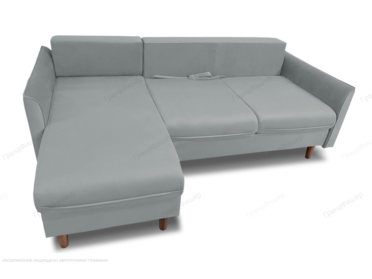 Угловой диван Порту-4 Zara Steel 52 Вид по диагонали