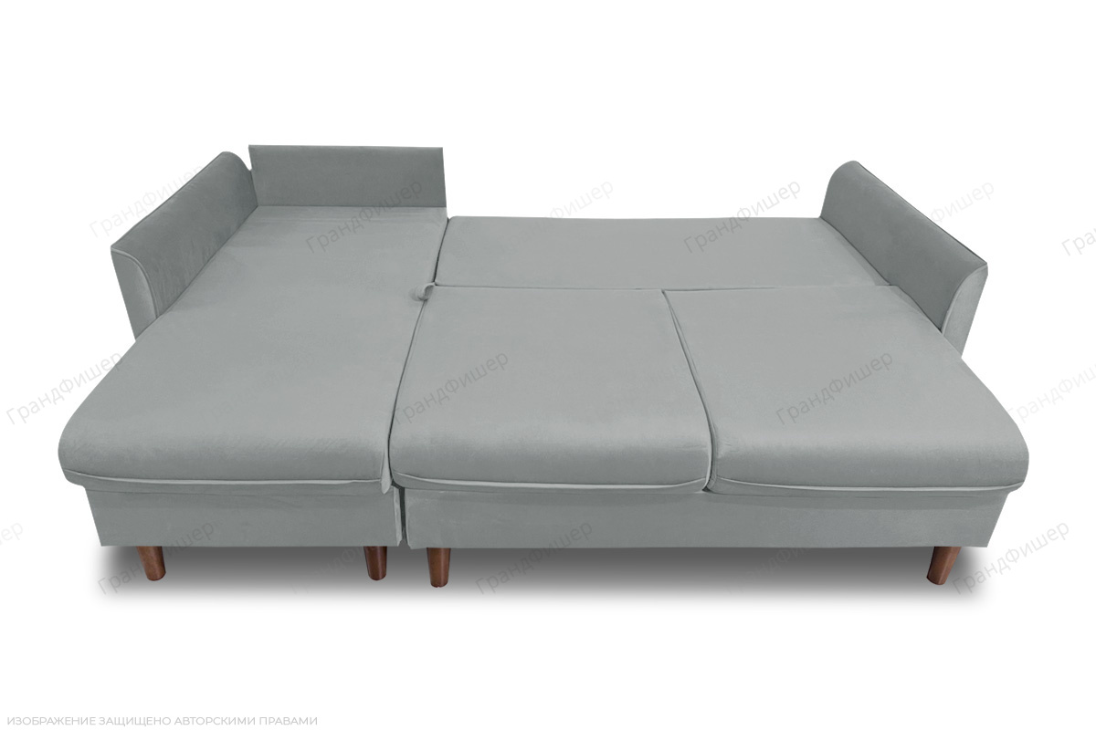 Угловой диван Порту-4 Zara Steel 52 Спальное место