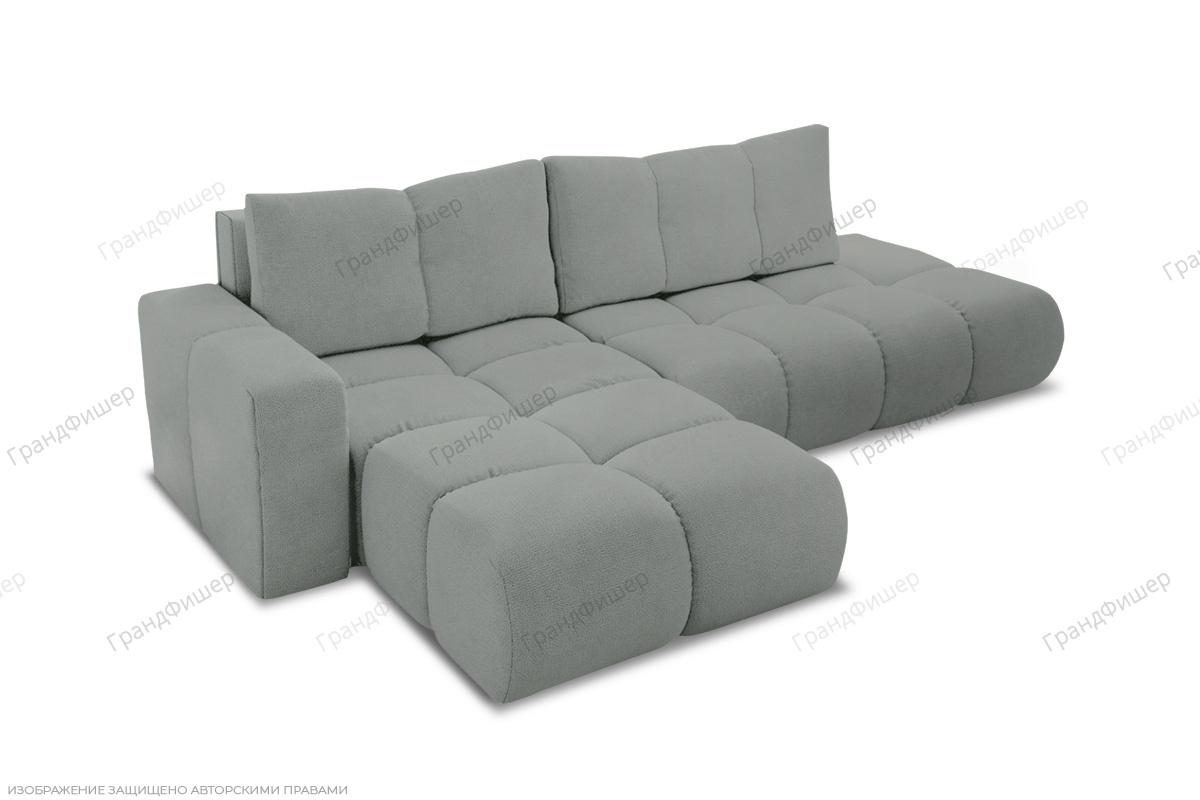Серый угловой диван Милан Vivaldi 7 Вид по диагонали