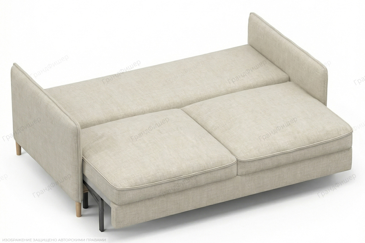 Серый диван Ибица 2 Marseille linen Спальное место