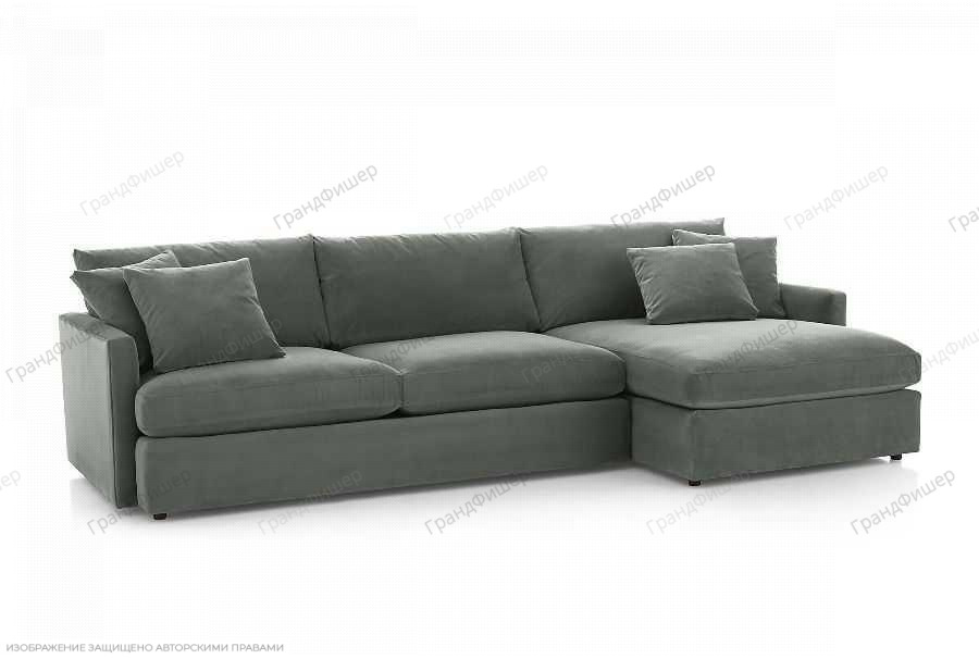 Угловой диван Стелф с оттоманкой Вид по диагонали